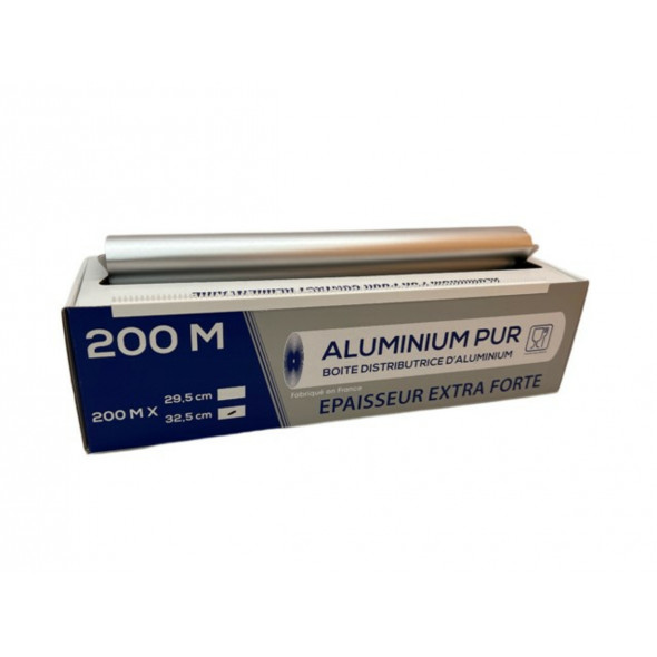 Papier aluminium en boite 30 cm x 200 m